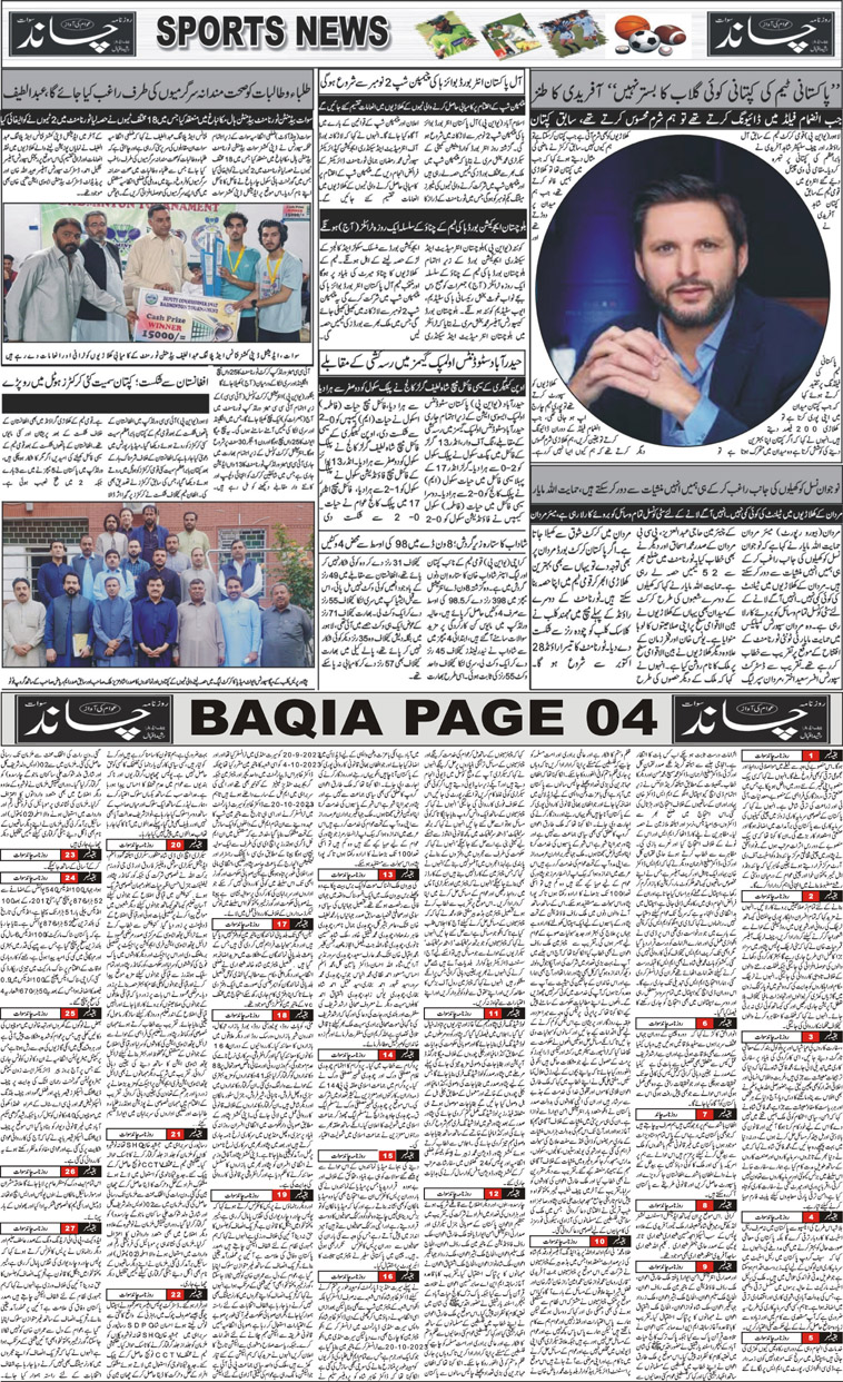 Daily chand swat deals news paper today